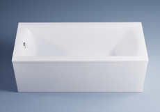 Ванна НЬЮ-ФОРМ литой мрамор + Установочные ножки с регулируемыми опорами (4шт) +  Экран 180 фронтальный PFI  + V55R Astra-Form Слив-перелив п/автомат 60 см пласт.,вентиль и клапан латунь хром