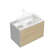 Тумба Plaza Modern/Плаза Модерн подвесная 80, push, 2 ящика, дуб виченца