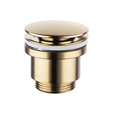 Донный клапан универсальный Click/Clack 1 ¼, золото