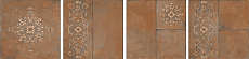 Керамический гранит Каменный остров коричневый декорированный, Сорт 1